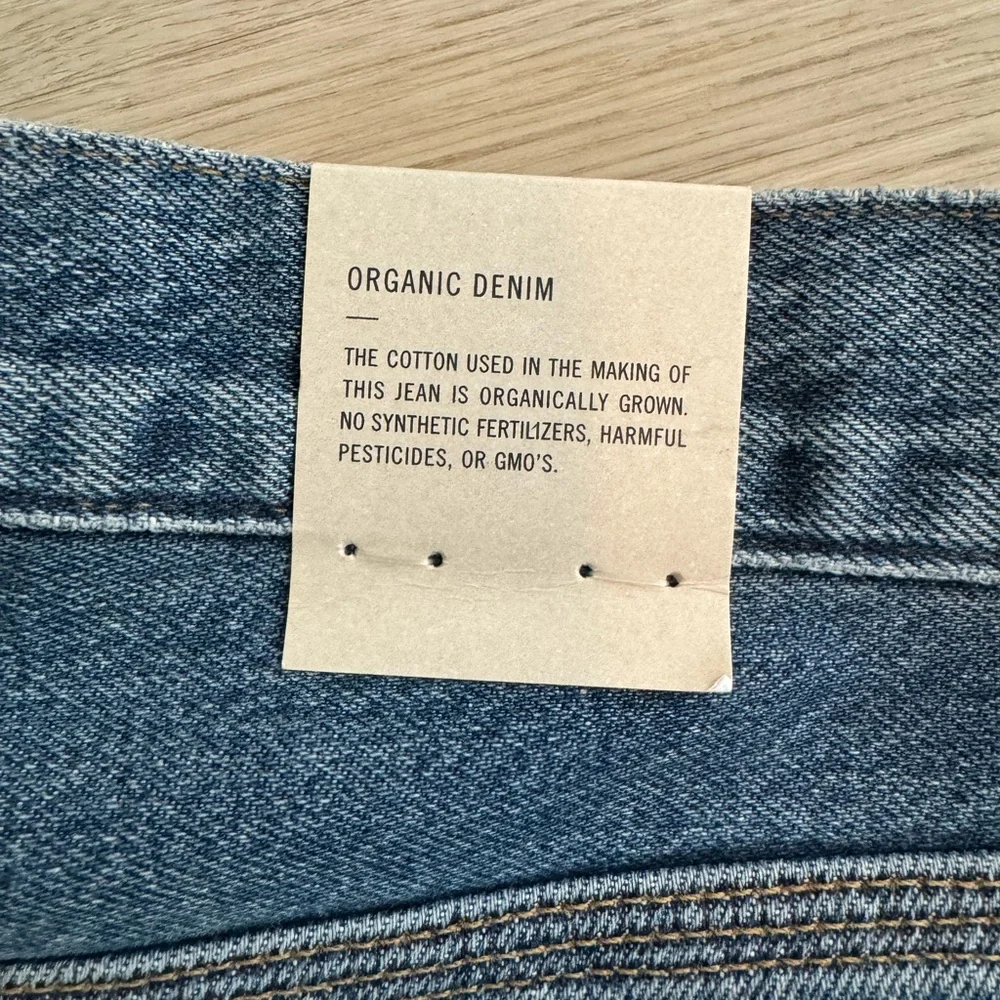 NWT AGOLDE Magda Denim Carpenter Darkness High Waist Loose fit 27 Organic Denim - Picture 10 of 13